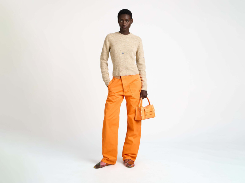 SMALL LOAFER BAG IN BRIGHT ORANGE LEATHER 4
