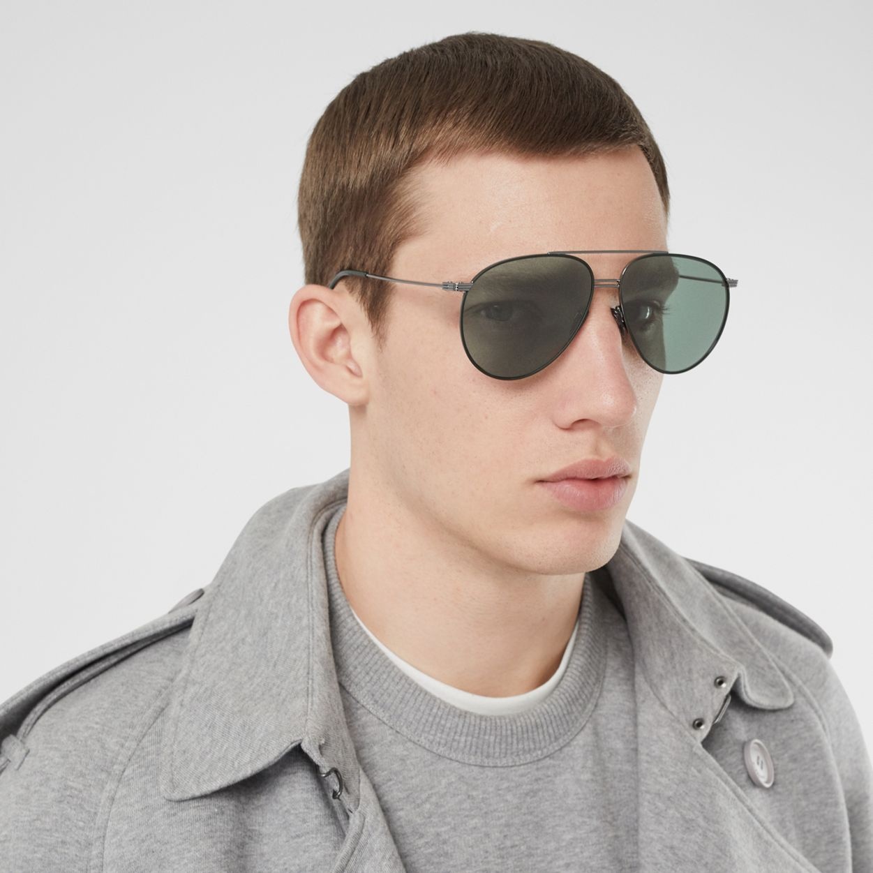 Top Bar Detail Pilot Sunglasses - 3