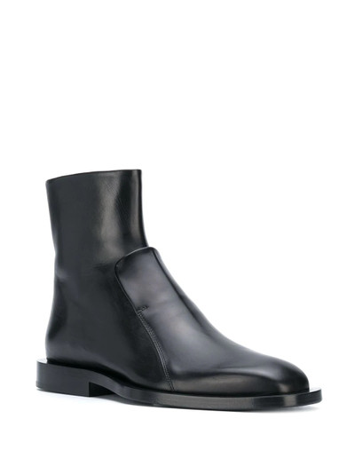 Jil Sander structured leather ankle boots outlook