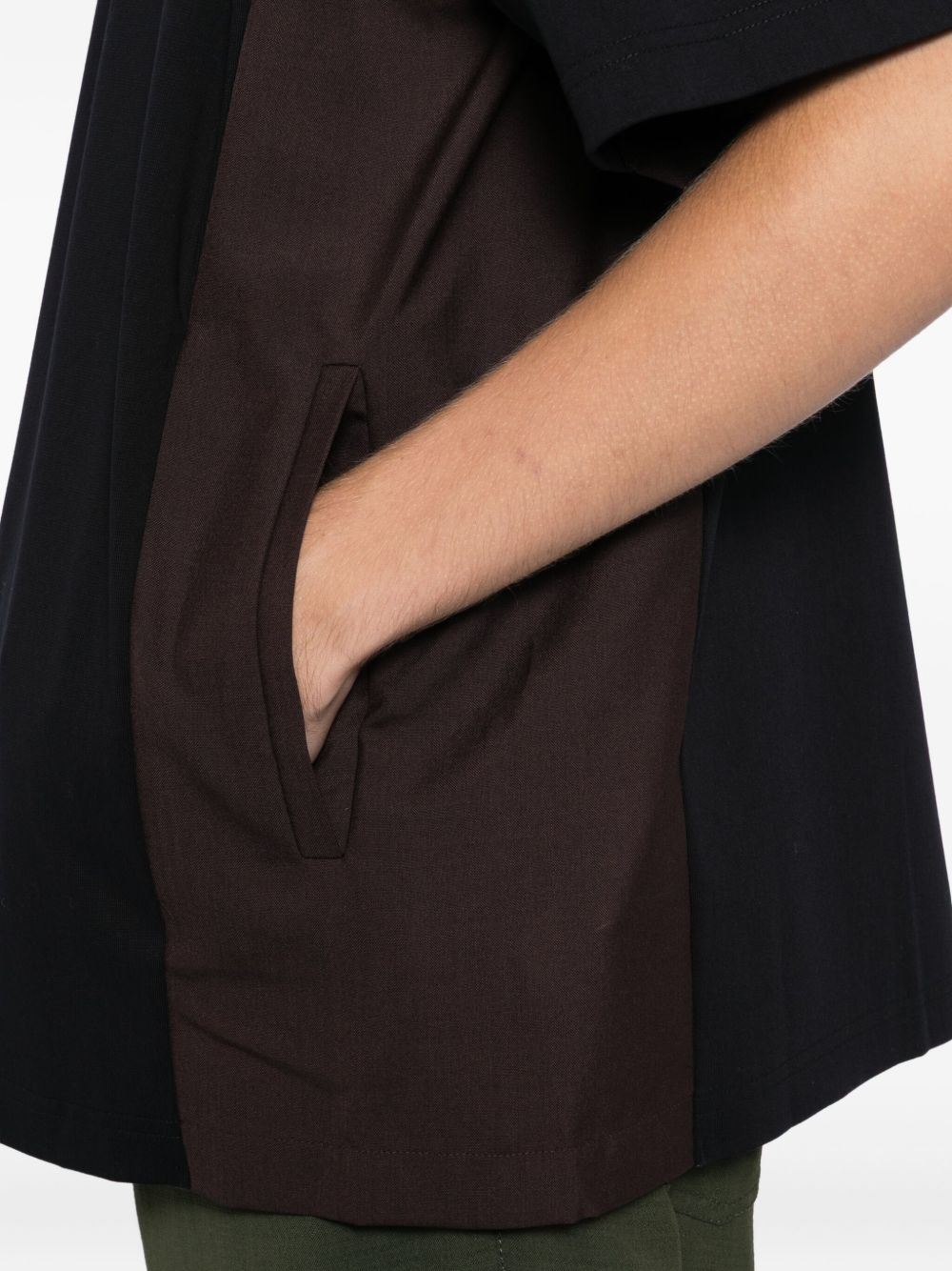 panelled T-shirt - 4