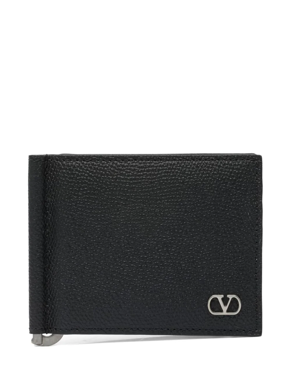 VLogo leather money clip wallet - 1