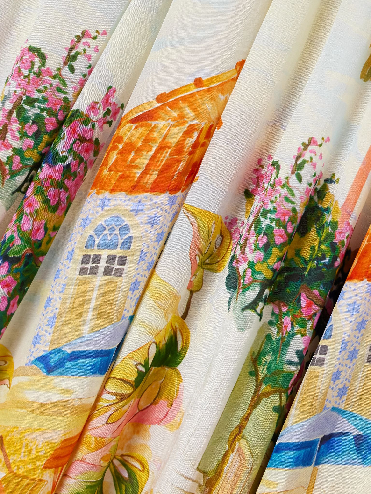 Aracati gathered printed cotton and LENZING™ ECOVERO™-blend voile maxi dress Multi - 4