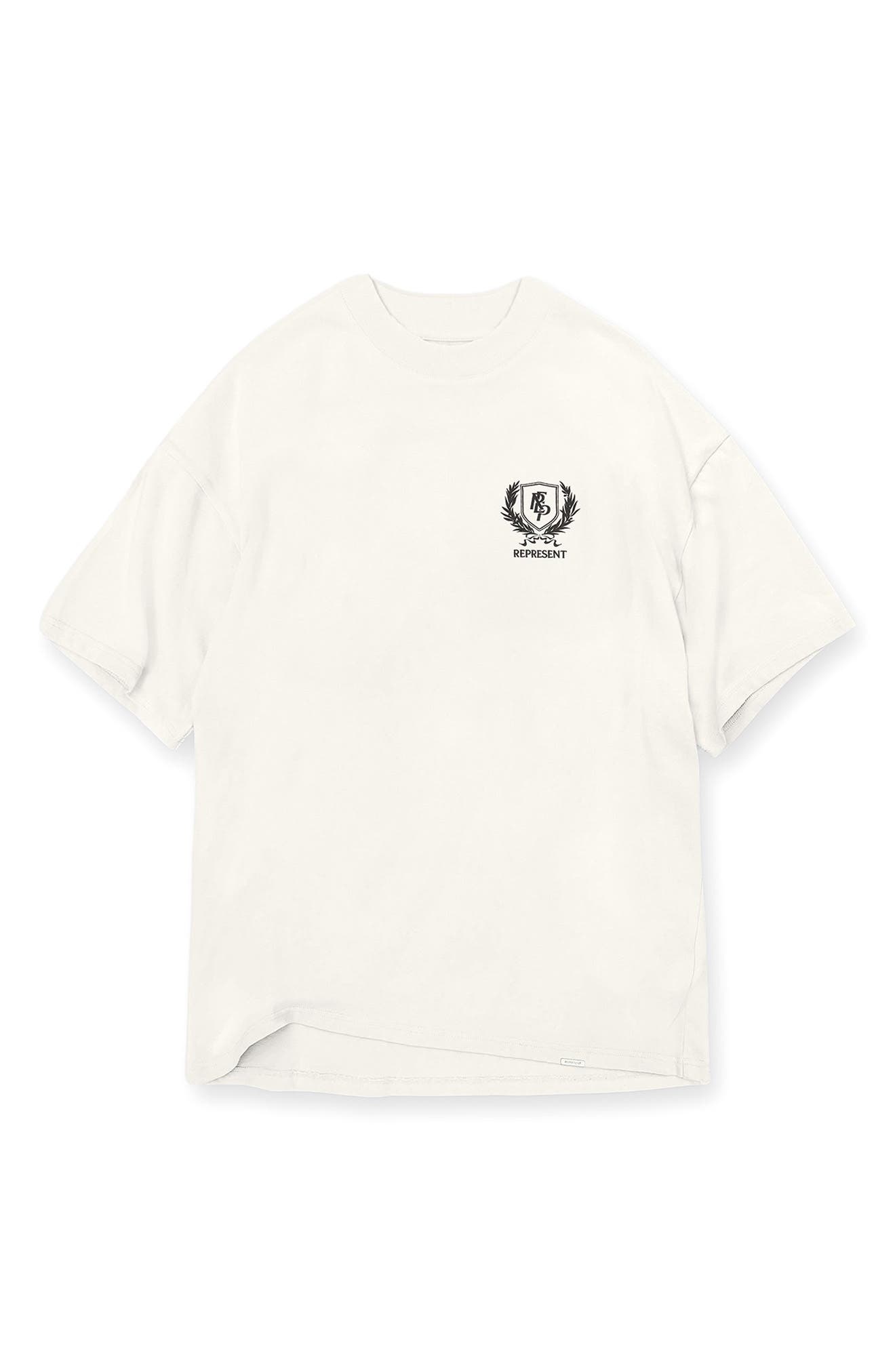 Represent Crest Oversize Graphic T-Shirt in Flat White at Nordstrom - 5