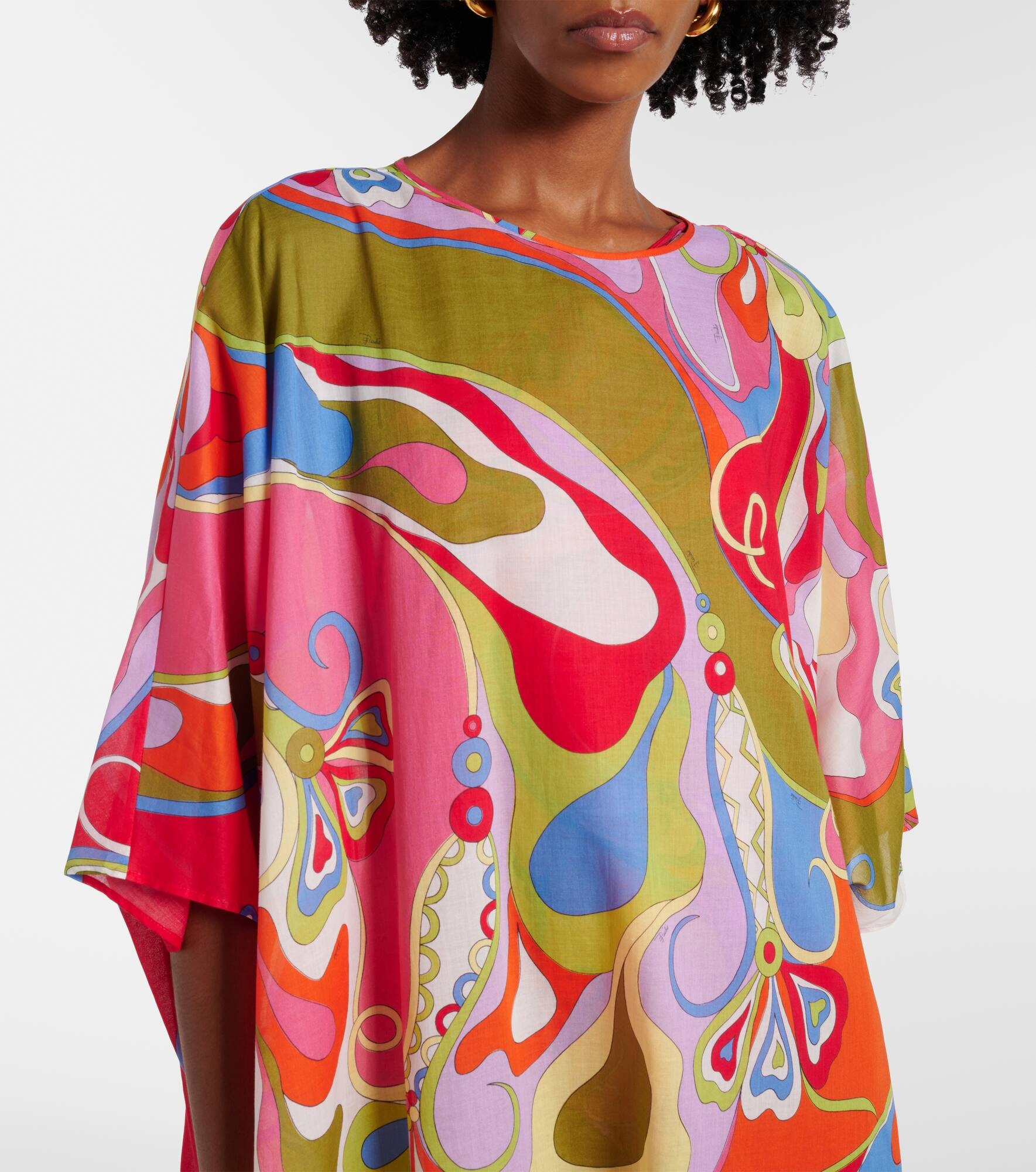 Orchidee cotton muslin kaftan - 4