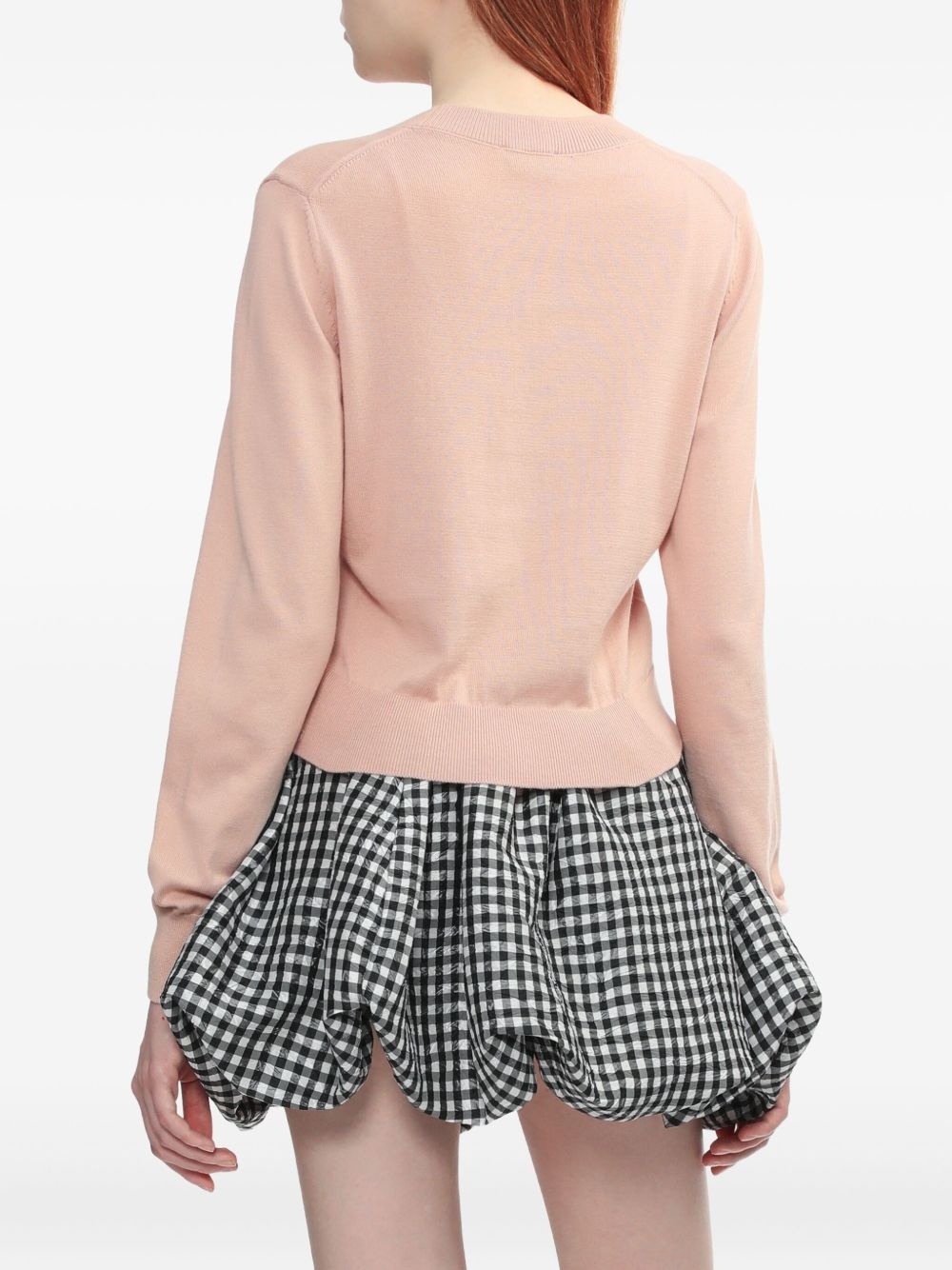 embroidered V-neck cardigan - 4