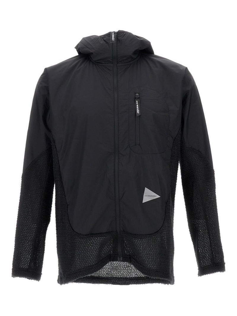 mesh-panel hooded jacket 1