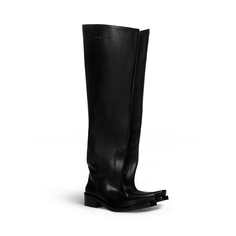 BALENCIAGA Men's Santiago Over-the-knee Boot in Black outlook