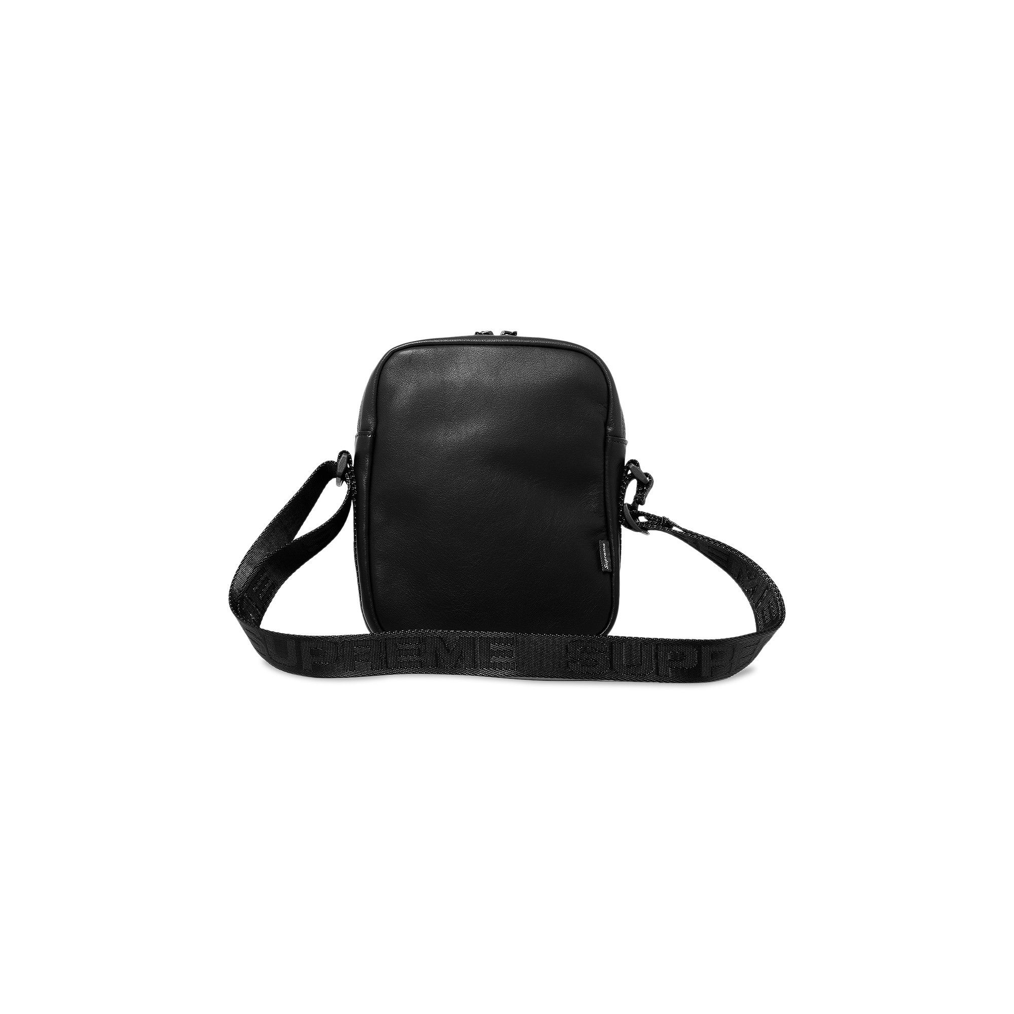 Supreme Leather Shoulder Bag 'Black' - 2