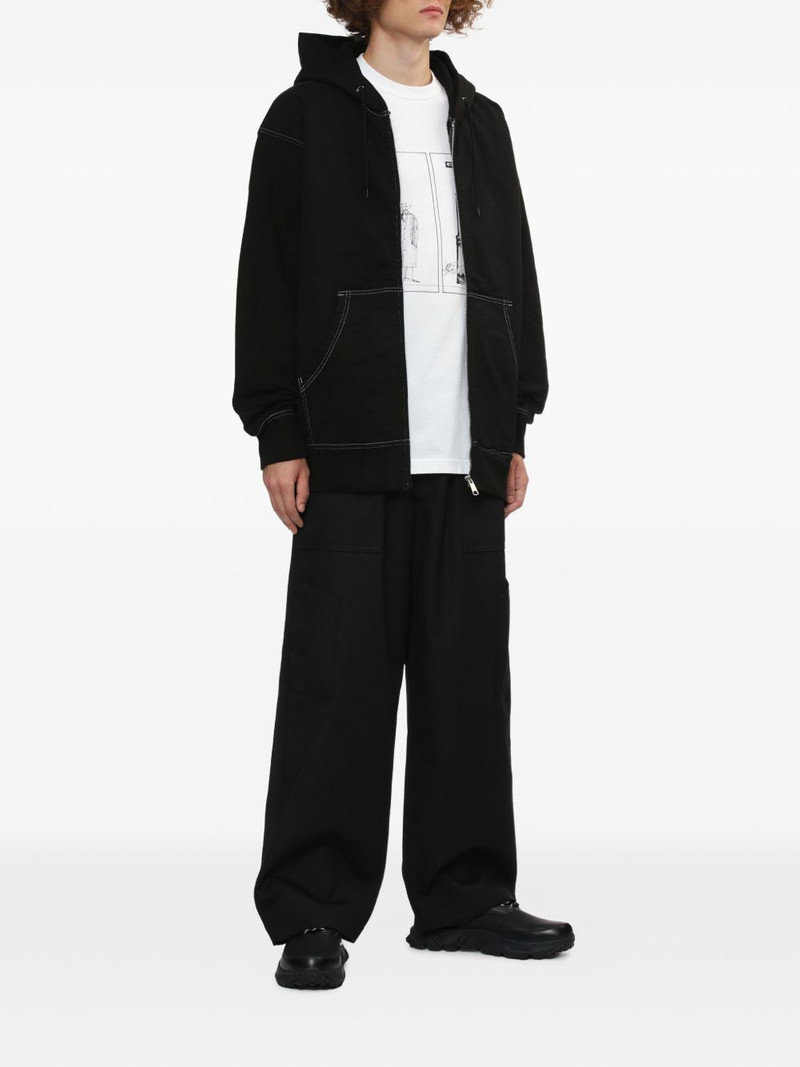 Comme des Garçons Homme wool wide-leg trousers outlook
