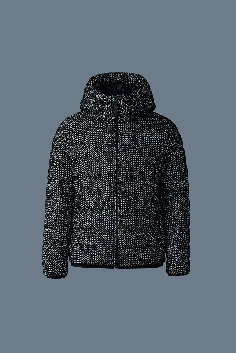 JACK-FLP Flocked light down jacket with hood 1