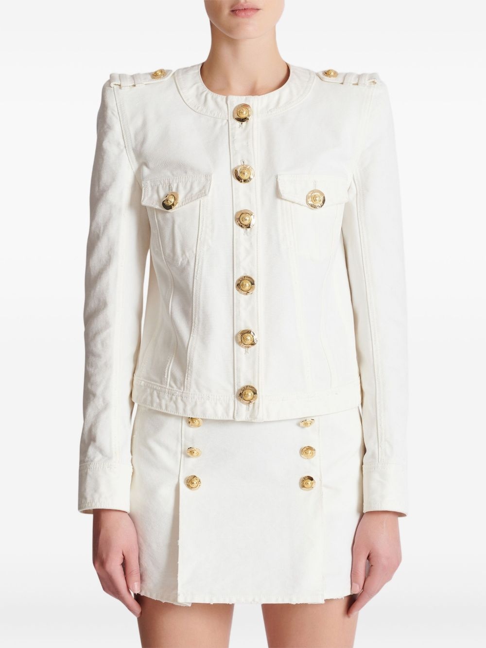 canvas cropped jacket - 5