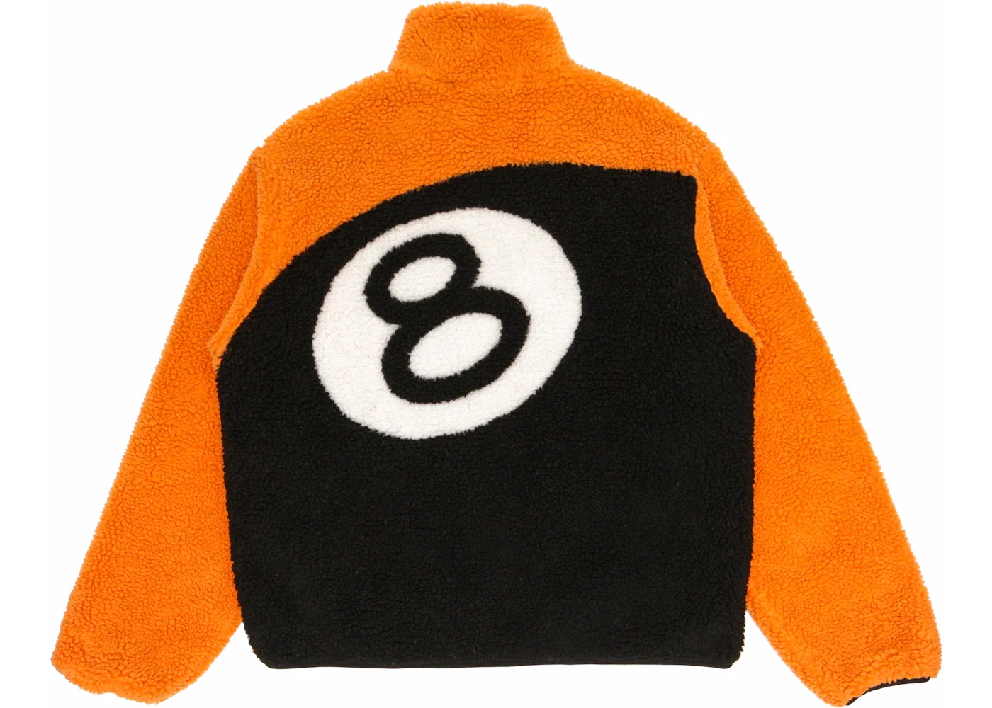 Stussy 8 Ball Sherpa Reversible Jacket Orange - 1