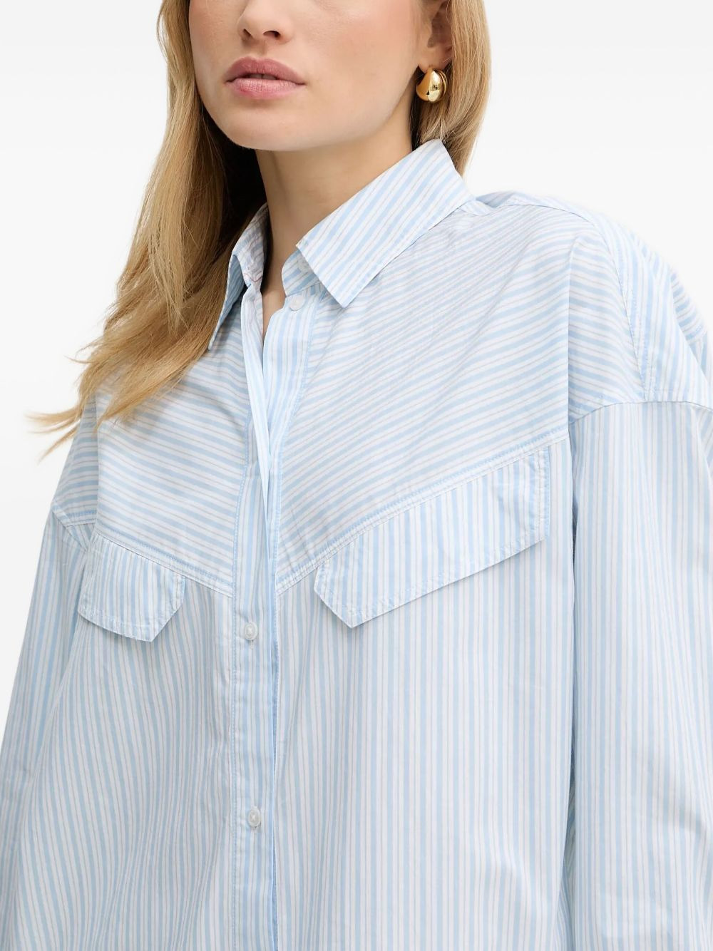 striped pocket shirt - 4