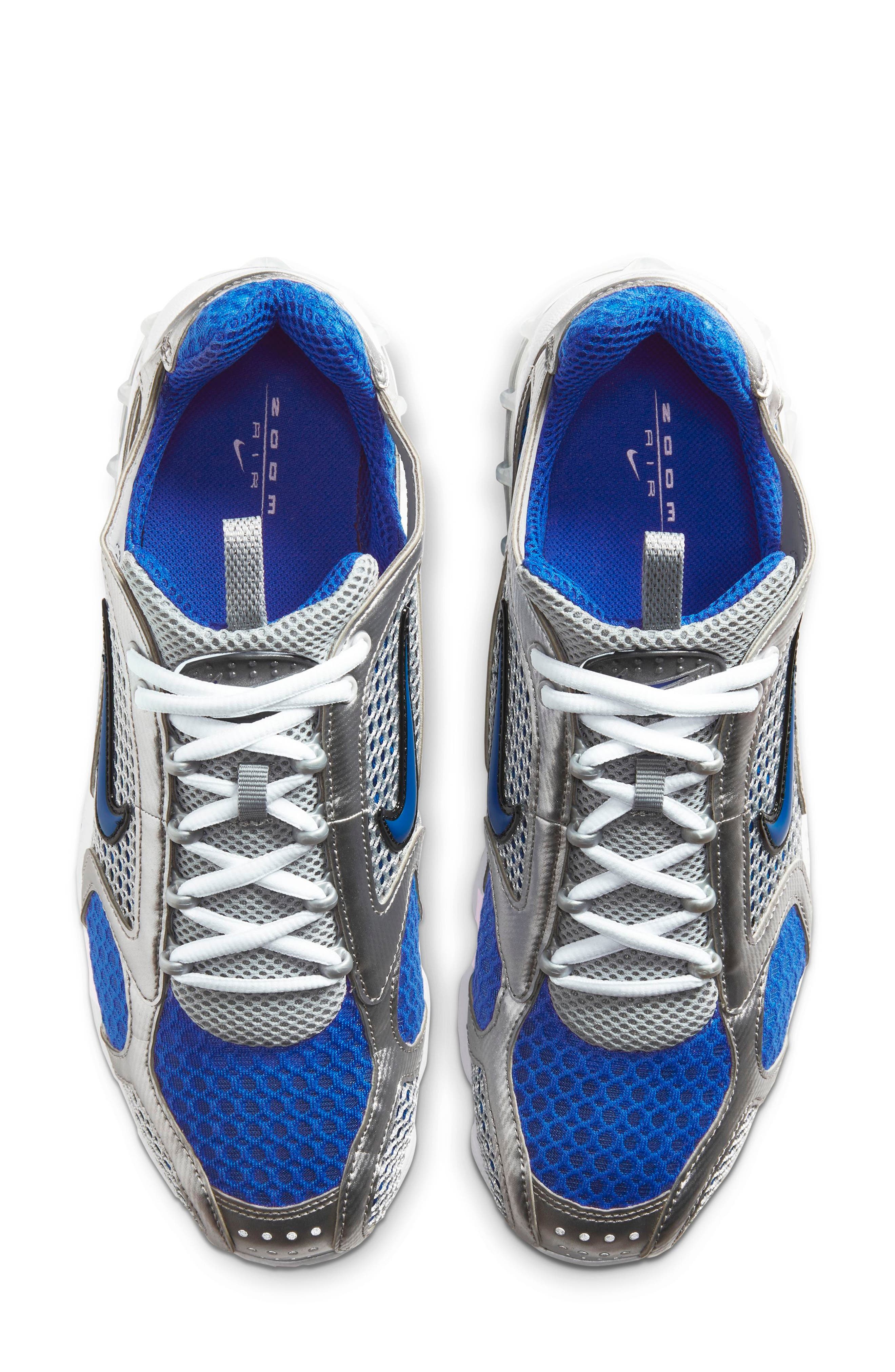 Nike Air Zoom Spiridon Cage 2 Sneaker in Metallic Silver/Varsity Royal at Nordstrom - 3