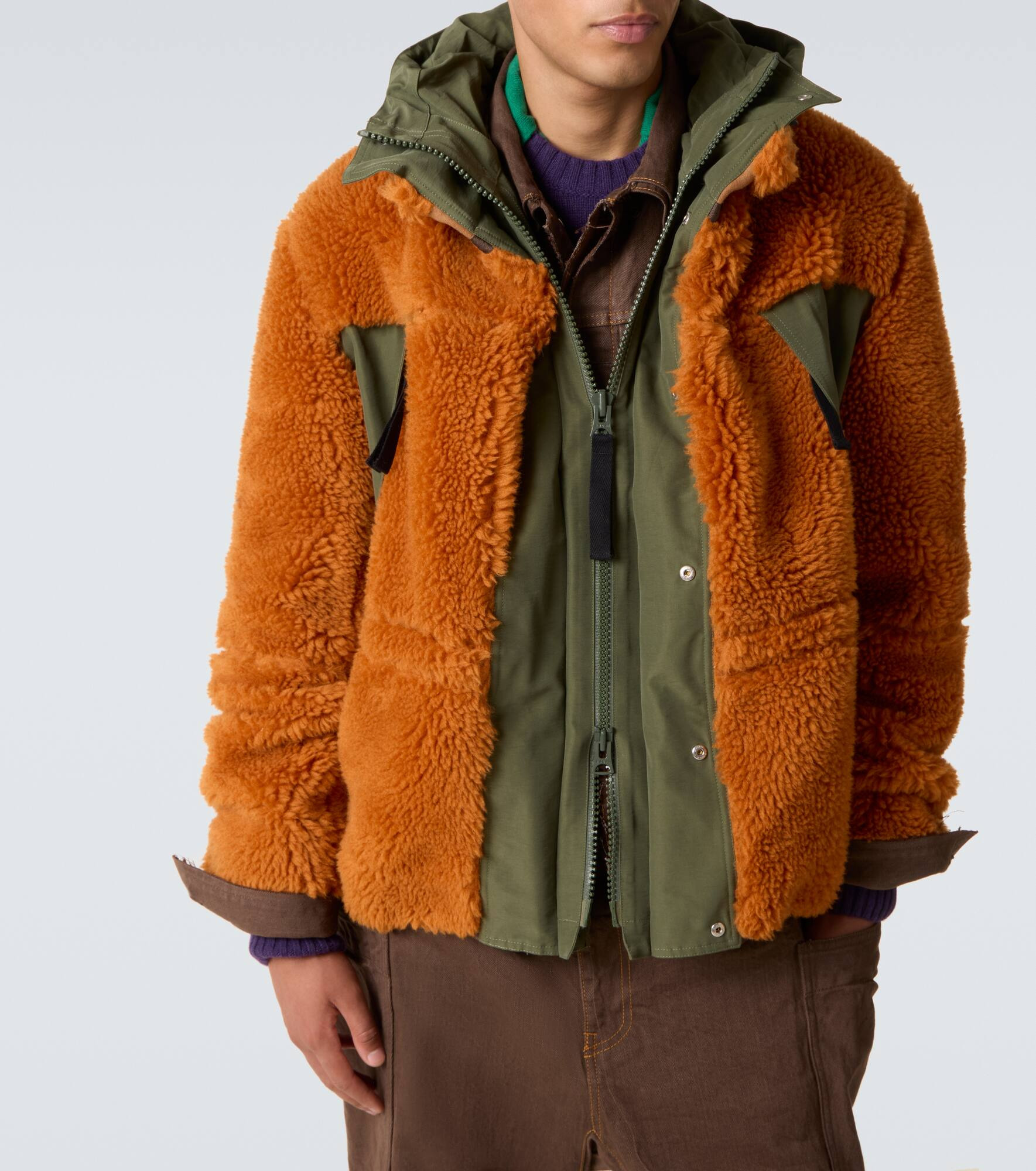 Wool-blend and canvas jacket - 5