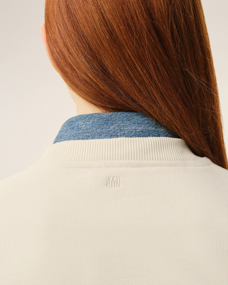 WHITE COTTON AMI DE COEUR SWEATSHIRT 4