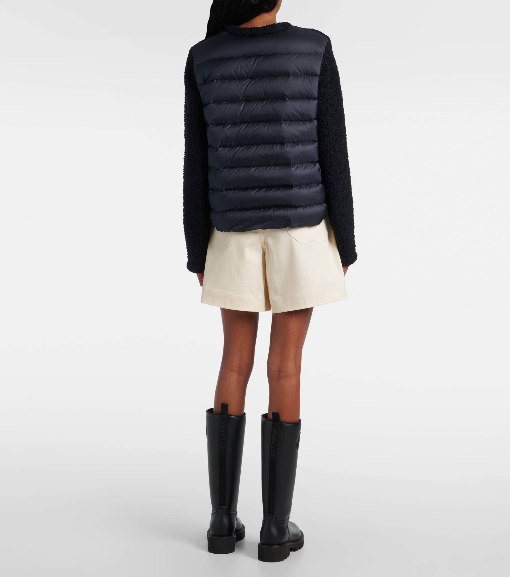 Wool-blend bouclé down jacket - 3