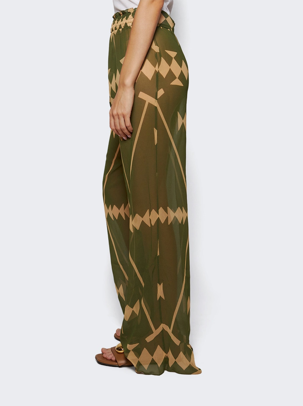 Rapsodia Pant Green And Ecru - 3