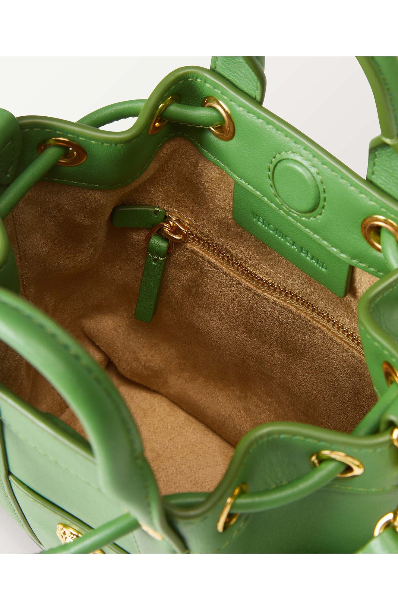 Veronica Beard Mini Goody Leather Bucket Bag in Lemongrass at Nordstrom - 4