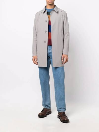 Herno spread-collar two-pocket trench coat outlook