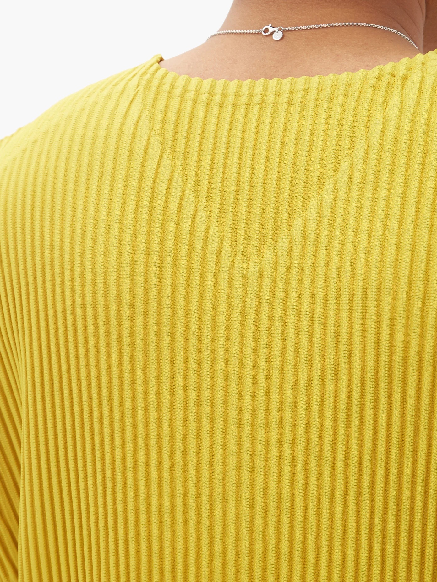 V-neck technical-pleated top - 3