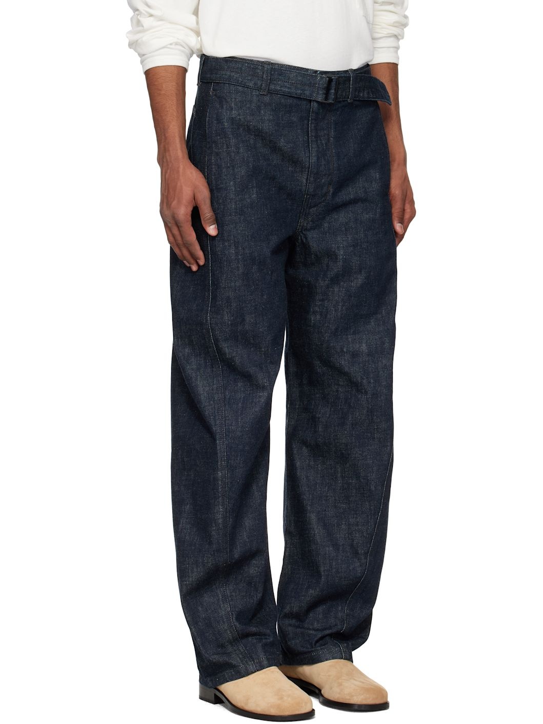 Indigo Twisted Belted Jeans - 2