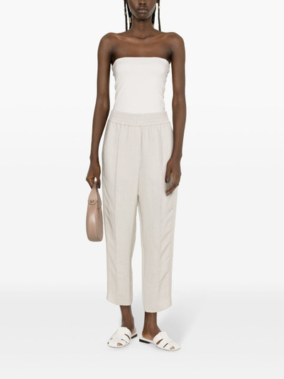 Brunello Cucinelli elasticated-waist cropped trousers outlook