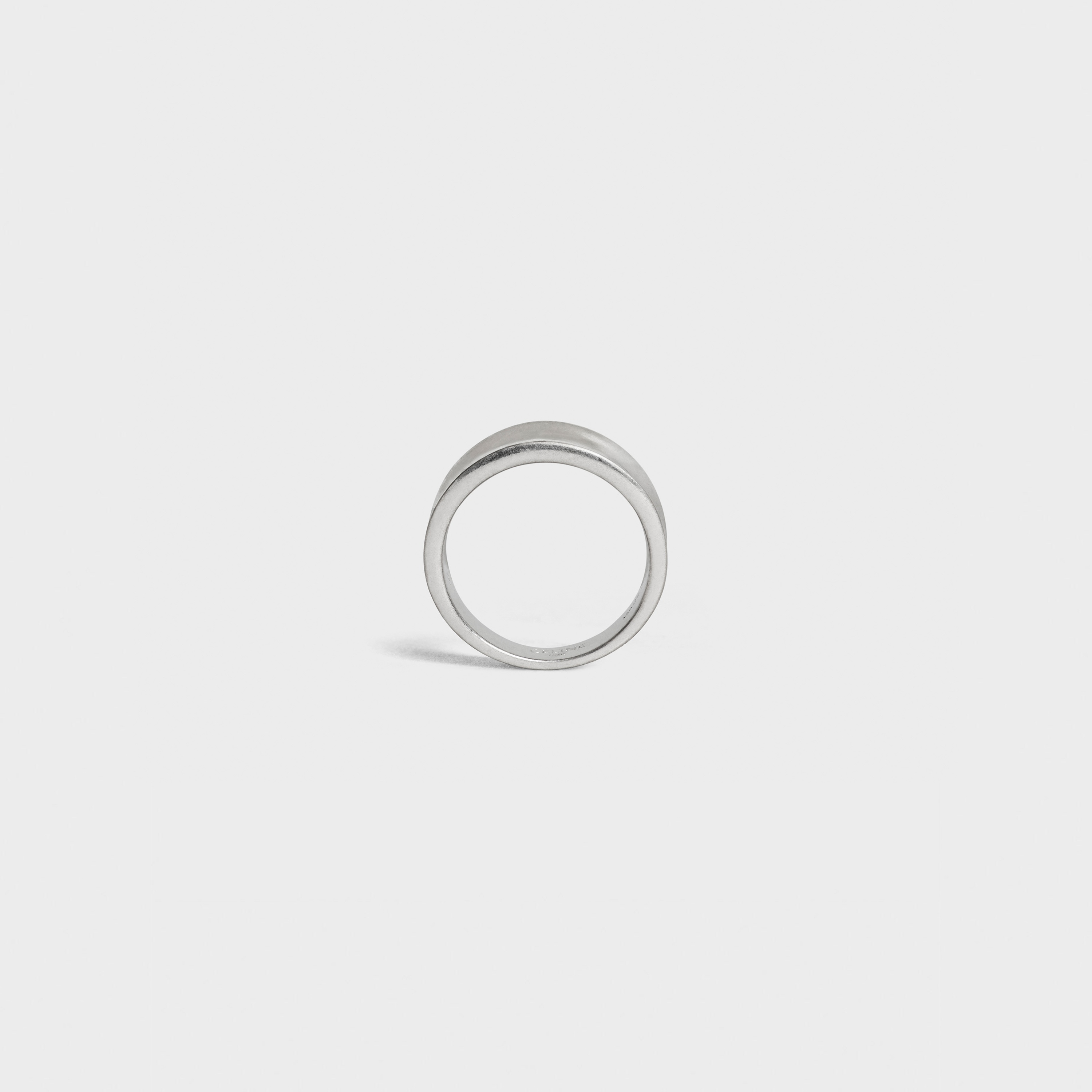 SIMPLE FORMS CURVED RING  IN  BRASS WITH RHODIUM FINISH - 1
