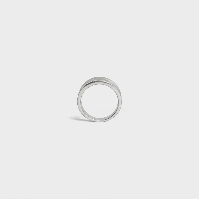 SIMPLE FORMS CURVED RING  IN  BRASS WITH RHODIUM FINISH 1