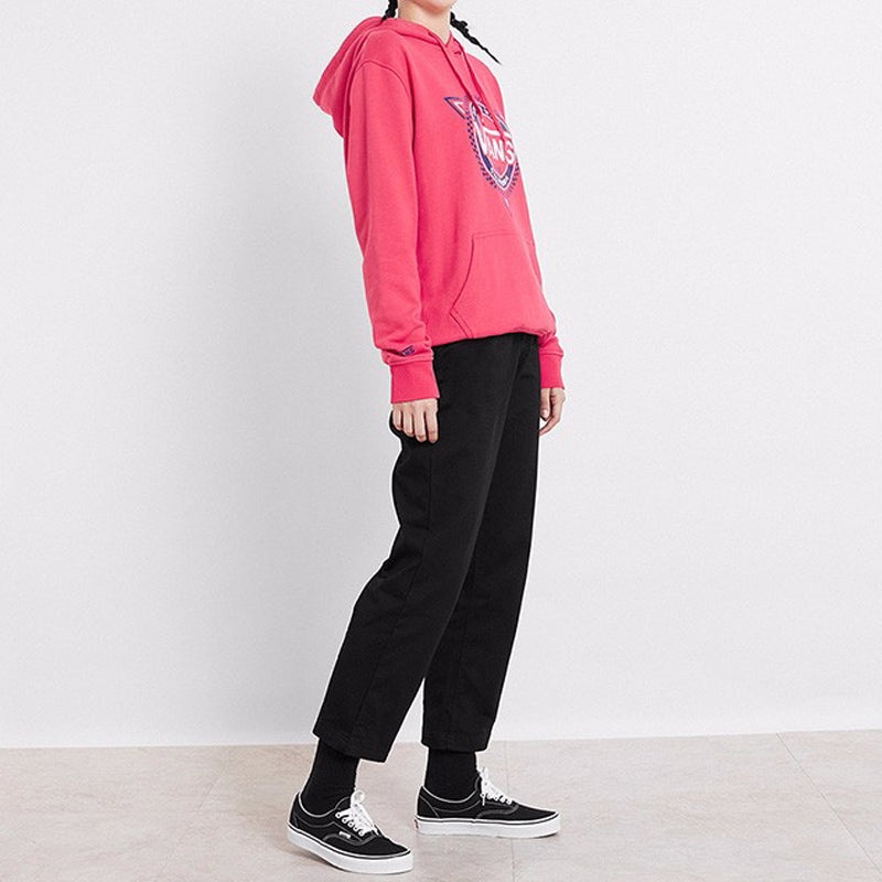 Vans Casual Sports Printing hooded Drawstring Couple Style Rose Red VN0A48CD0HI - 3