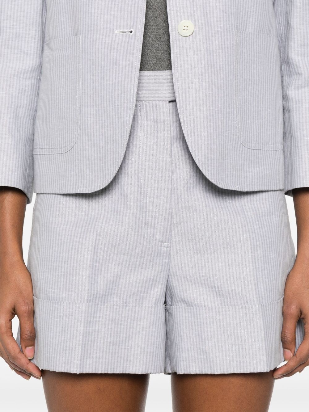 pinstripe shorts - 5