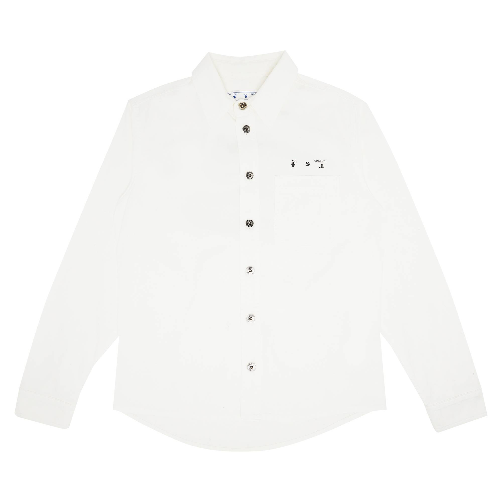 Off-White Caravag Paint Denim Shirt 'White' - 1