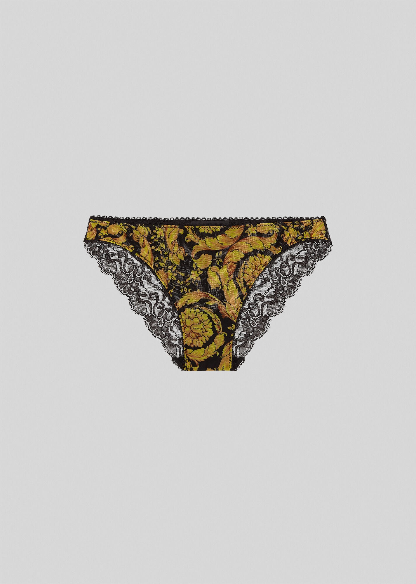 Barocco Print Lace Briefs - 1