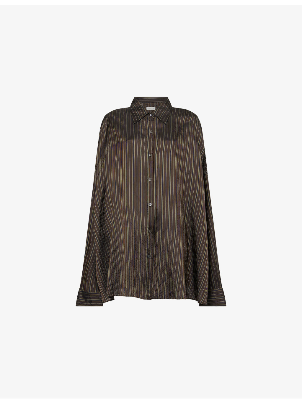 Casia Oversized Stripe-Print Crepe Shirt - 1