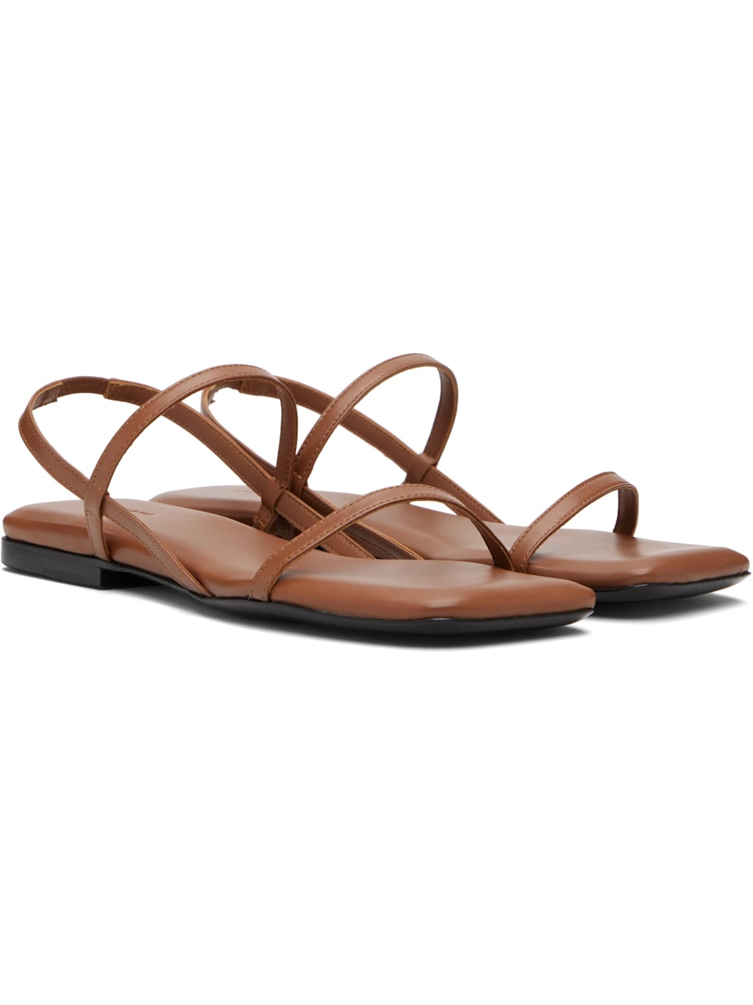 Brown Hilda Flat Sandals - 4