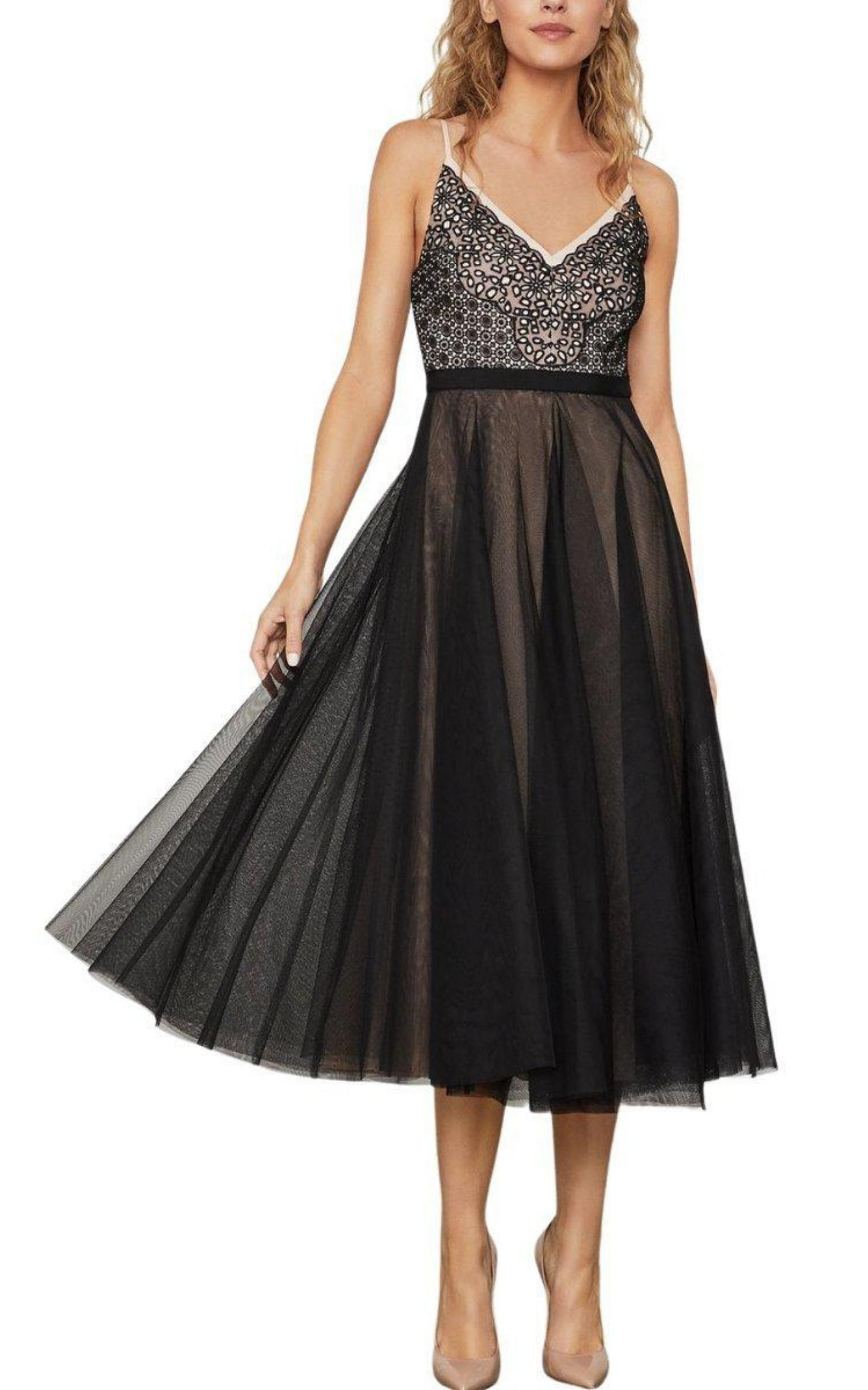 BCBGMAXAZRIA - Geometric Floral Dress - 4