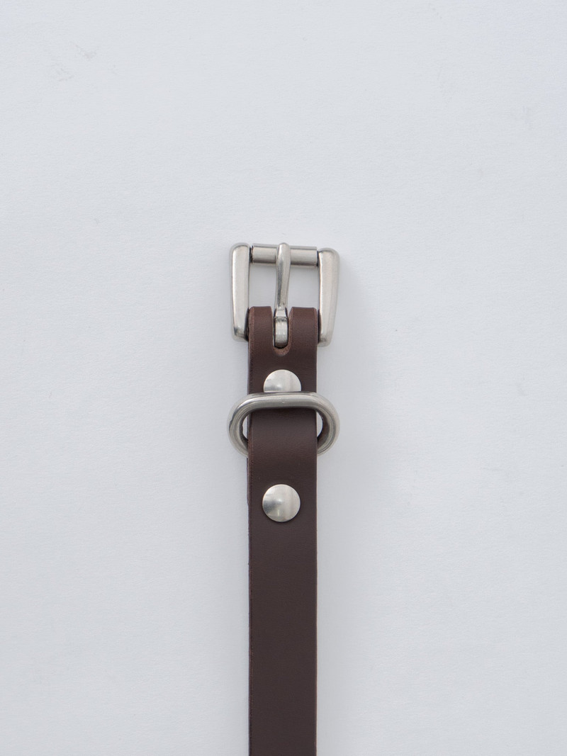 Standard Belt Slim - Brown × Silver 1