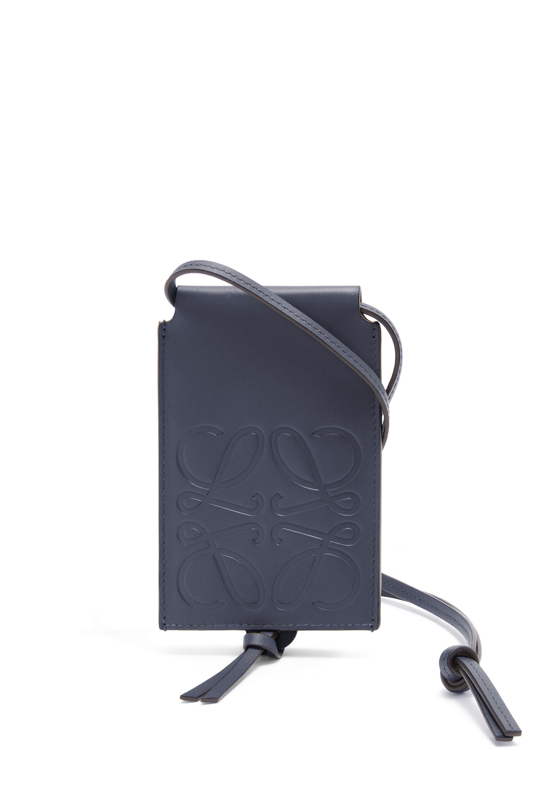 Sliding neck cardholder in classic calfskin - 1