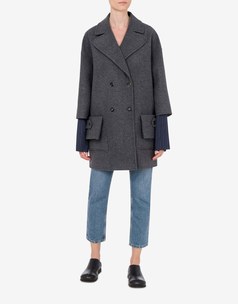 WOOL FELT COAT WITH CUFF DETAILS 1