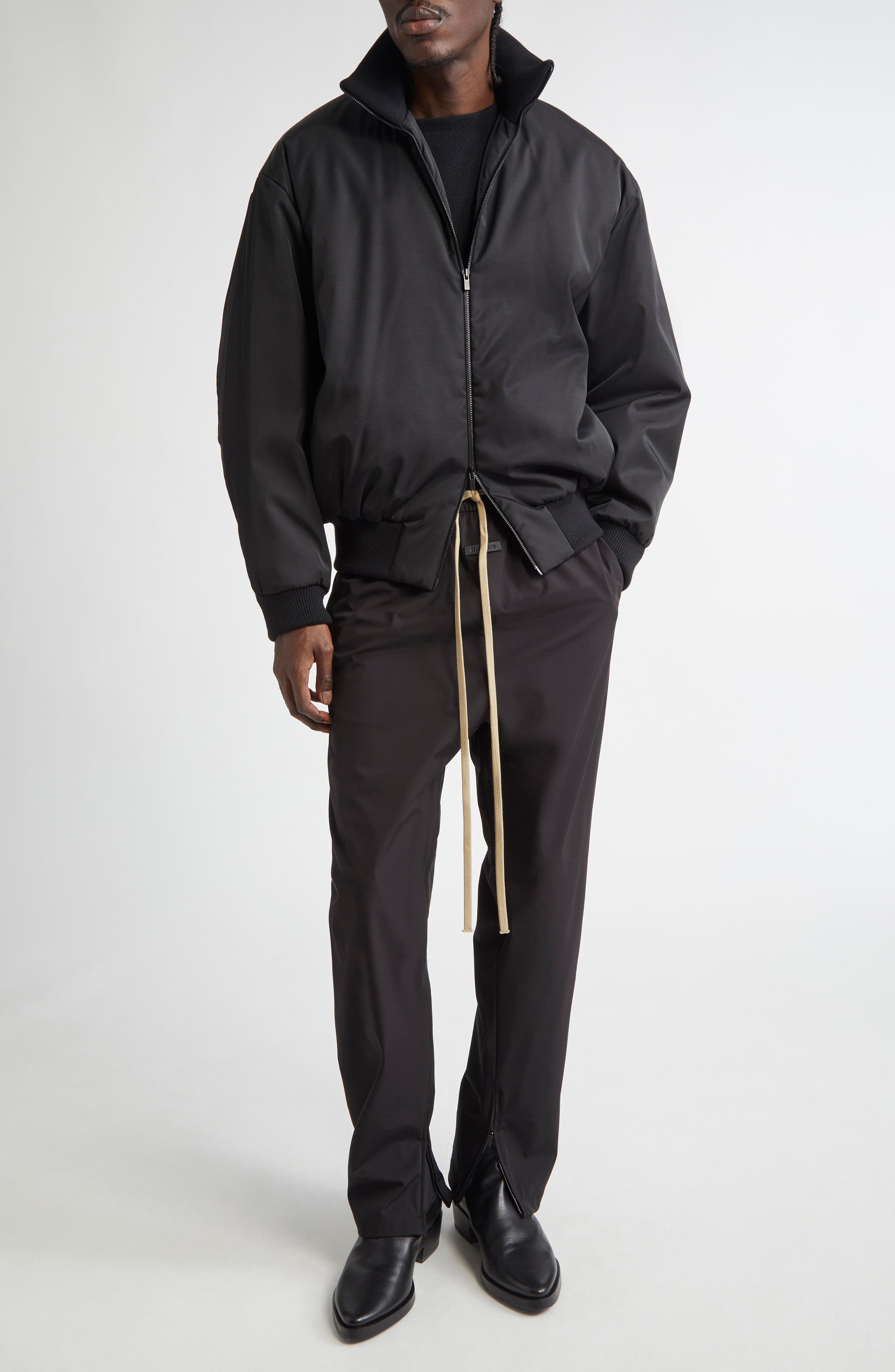 Fear of God High Neck Bomber Jacket in Black at Nordstrom - 2