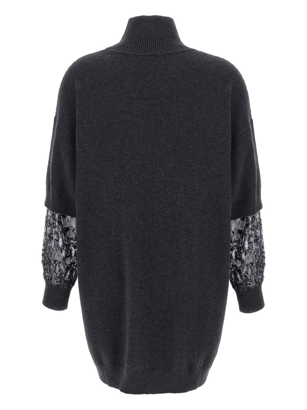 sequin-embellished high-neck mini dress - 2
