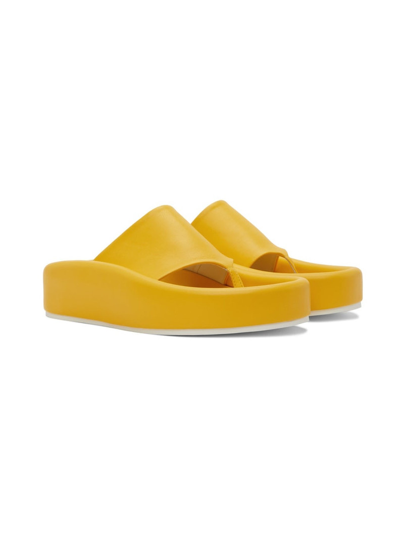 Yellow Wedge Sandals 4