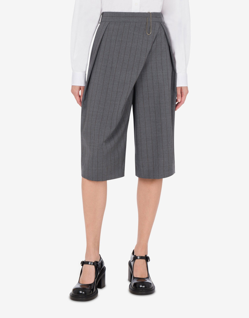WOOL PINSTRIPE BERMUDA SHORTS OFFICE INSPIRATION 1