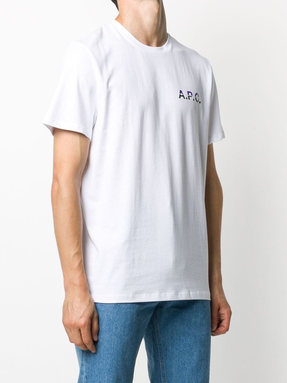 logo print round neck T-shirt - 4