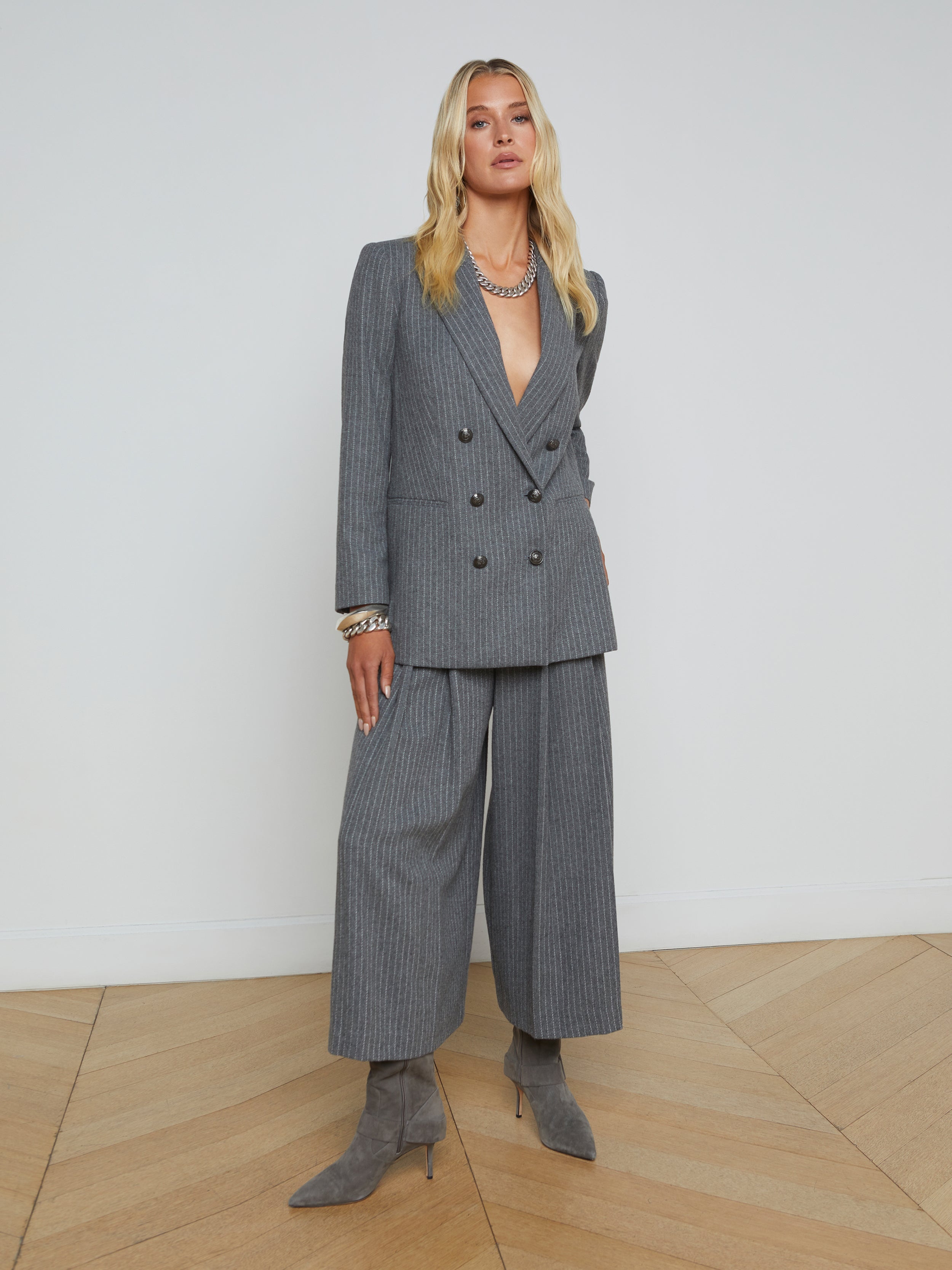 Aimee Pinstriped Blazer - 4