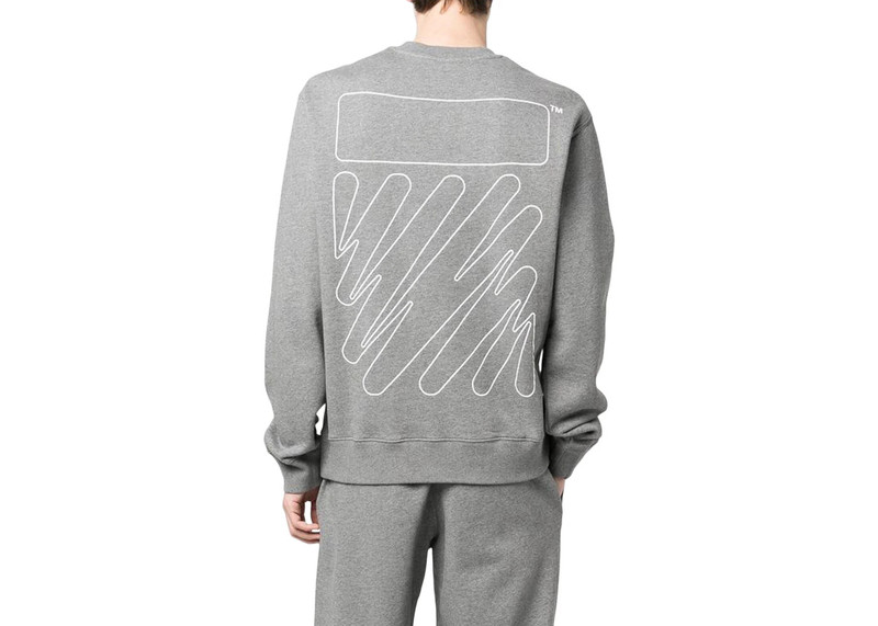 Off-White OFF-WHITE Wave Outl Diag Slim Crewneck Grey/White outlook