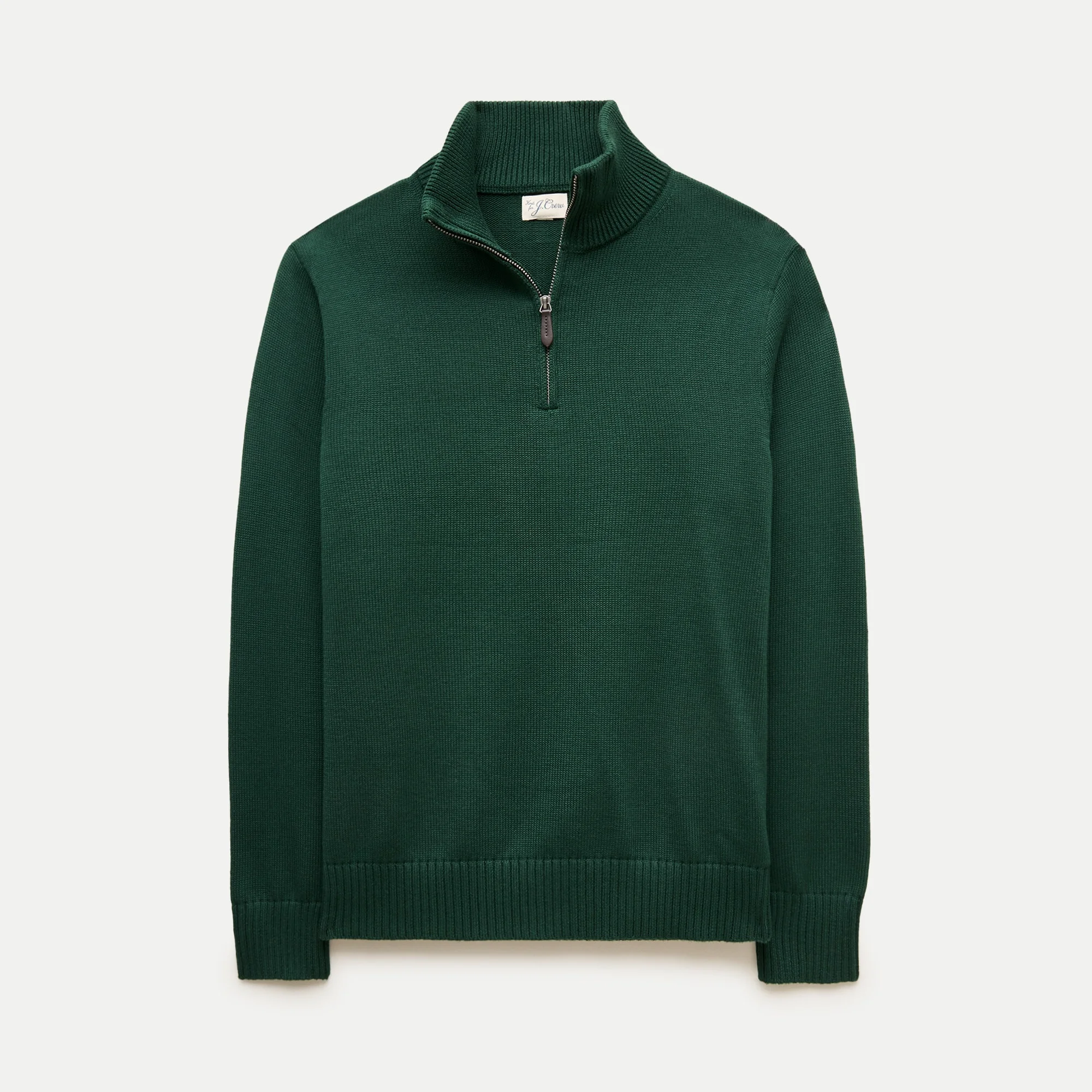 Heritage cotton quarter-zip sweater - 1