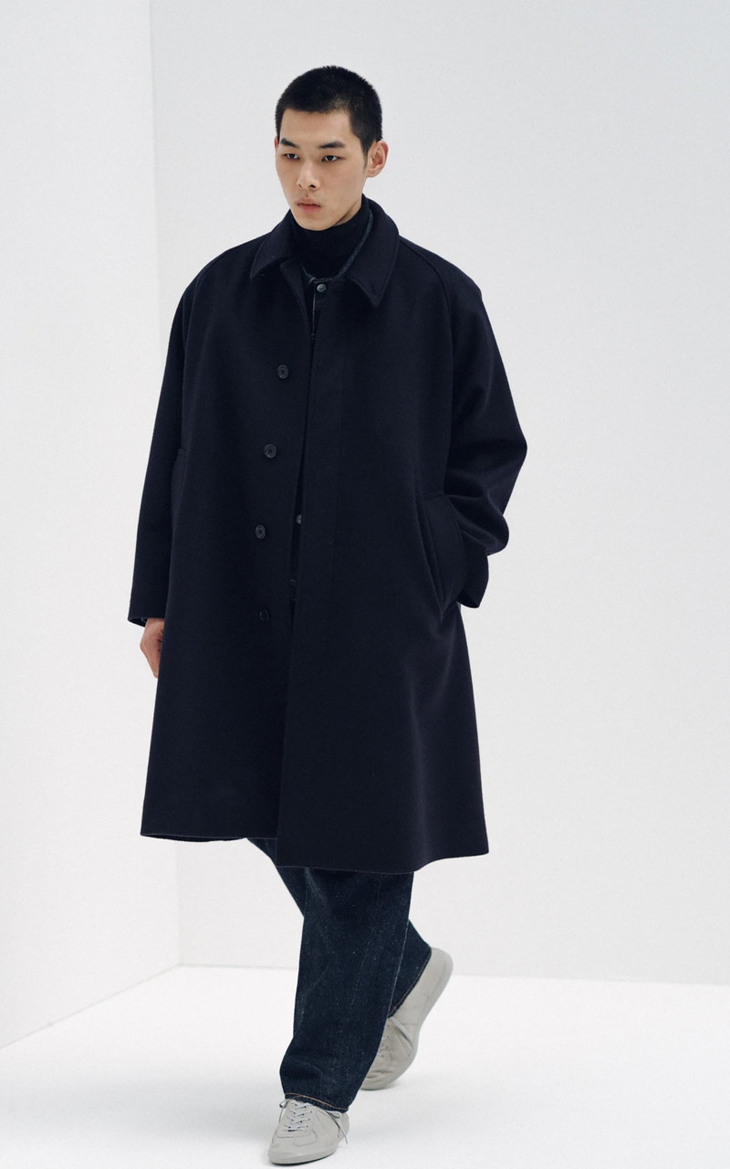 KAPTAIN SUNSHINE KAPTAIN SUNSHINE WALKER COAT CASHMERE WOOL NAVY outlook