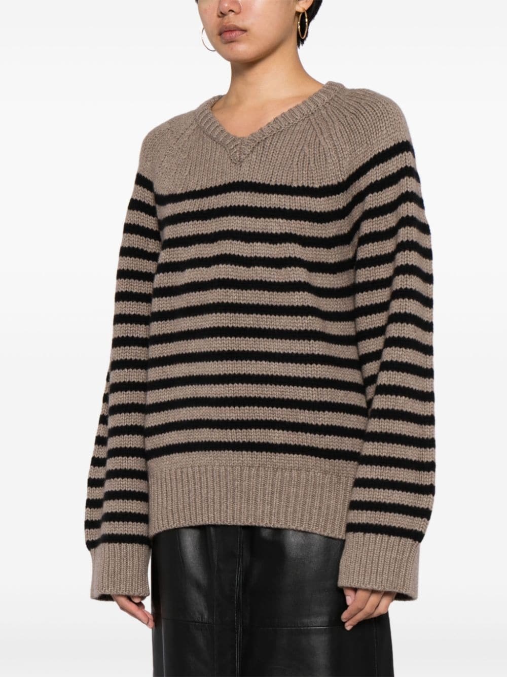 Nalani striped cashmere jumper - 3