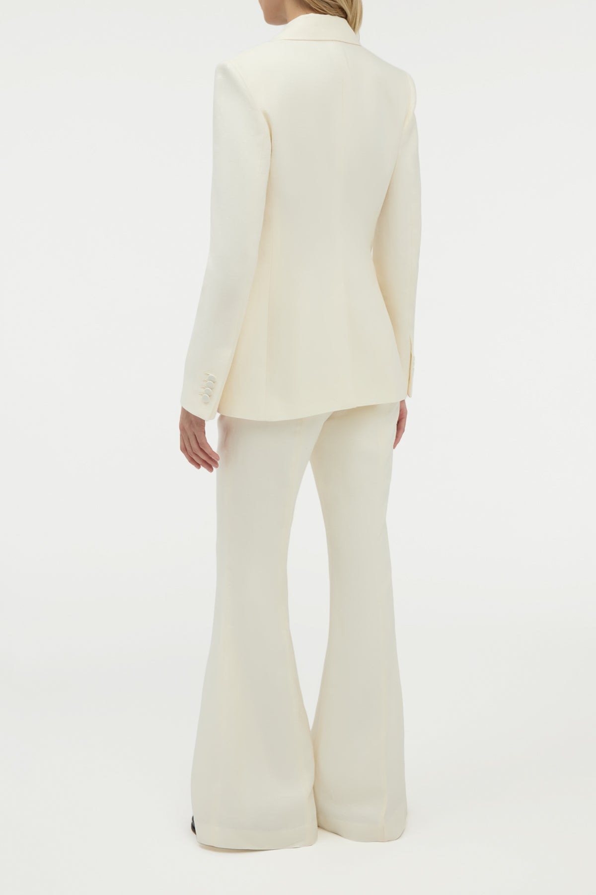 Leiva Blazer in Ivory Linen Twill - 6